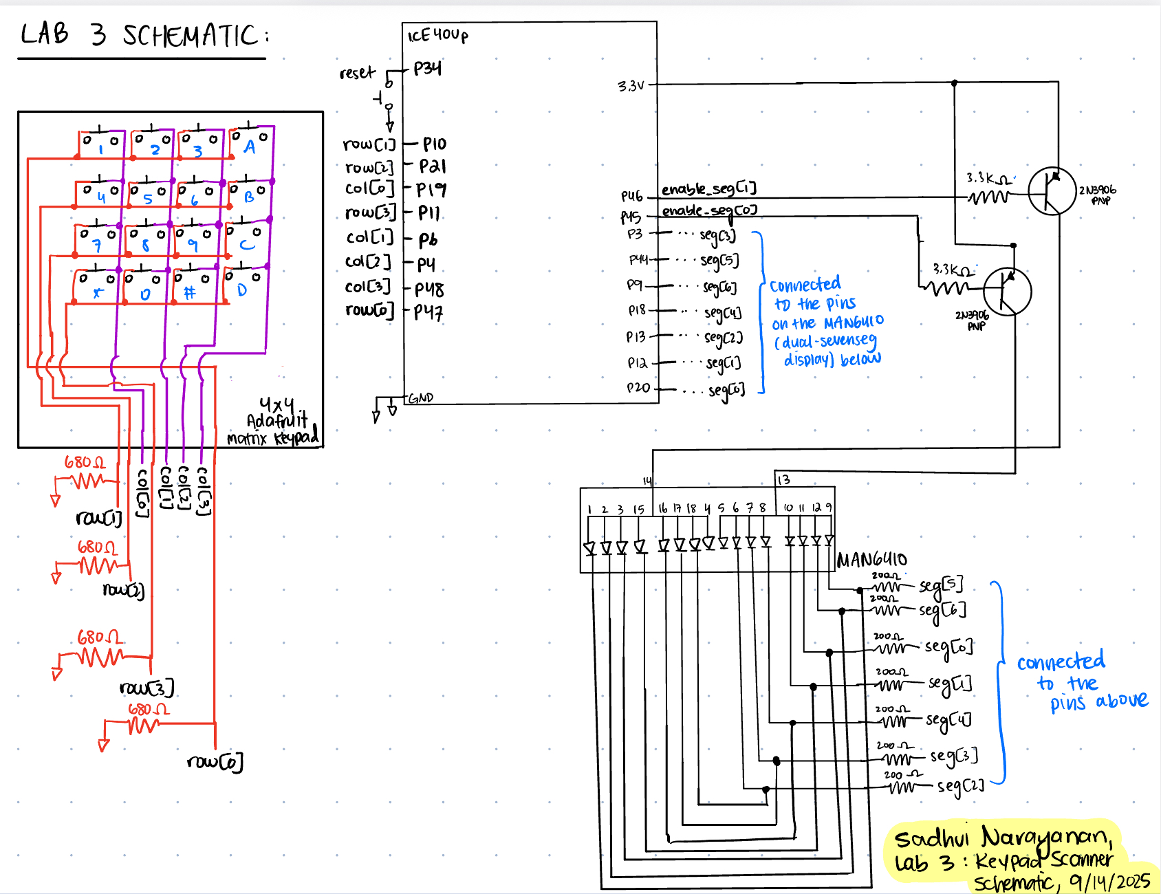Figure 3: Schematic of the physical circuit