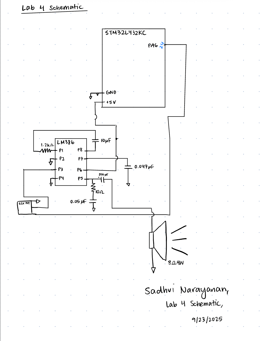 Figure 7: Schematic of the physical circuit
